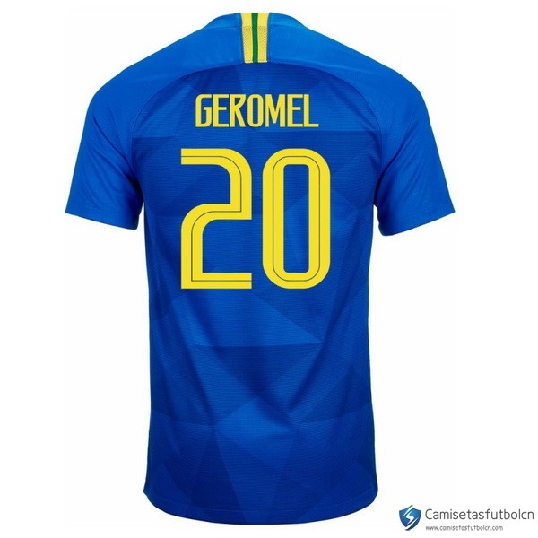 Camiseta Seleccion Brasil Segunda equipo Geromel 2018 Azul